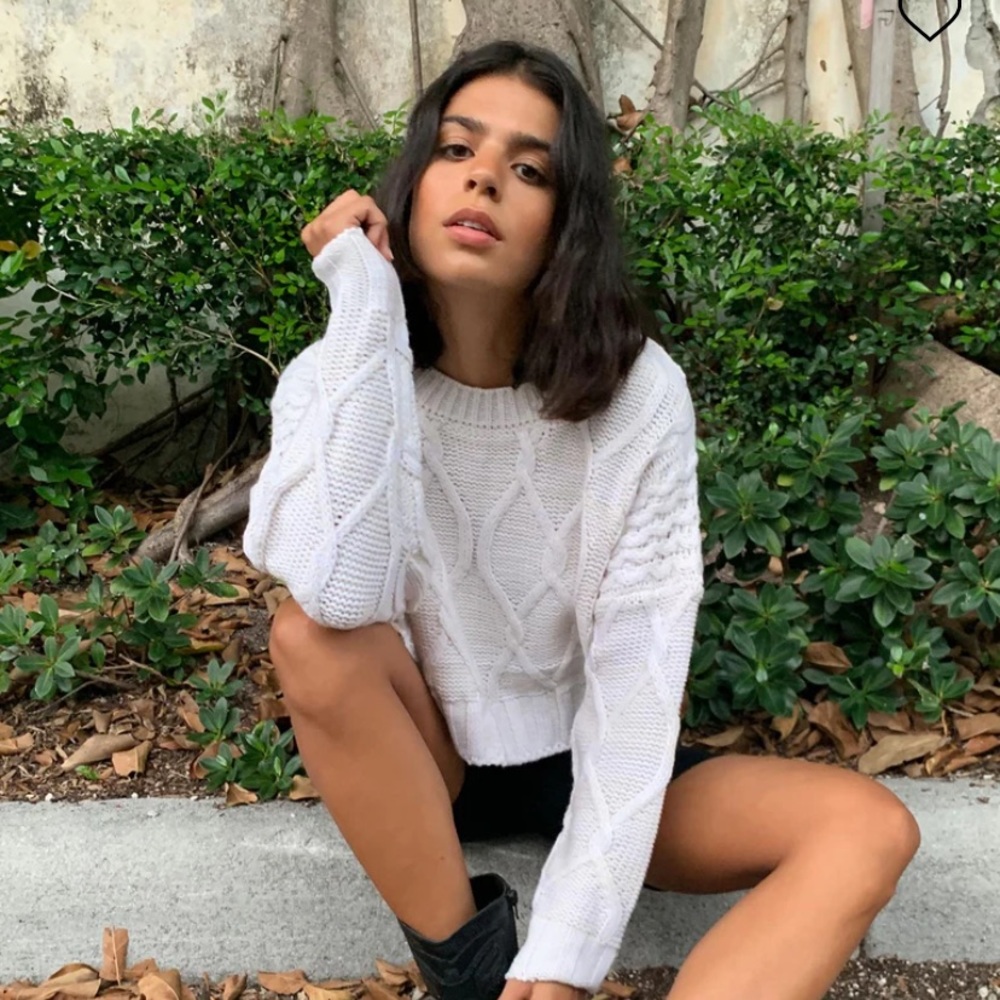 princess polly off white cropped sweater